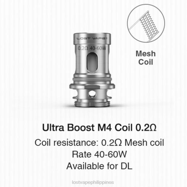 Lost Vape Wholesale - Lost Vape Ultra Boost Coils (5-Pack) M4 V2 0.2ohm 848X349