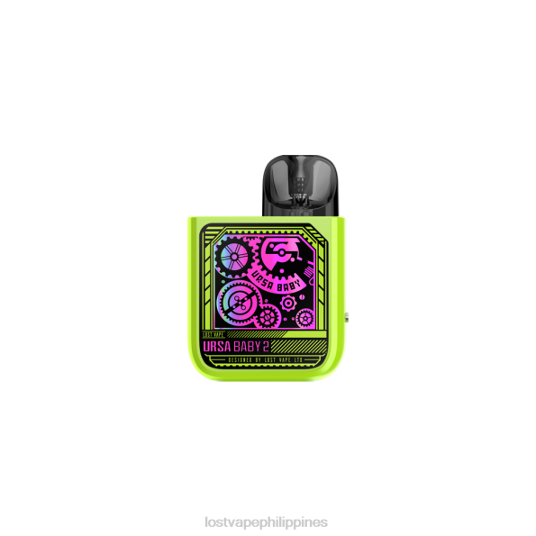 Lost Vape Pods Near Me - Lost Vape URSA Baby 2 Kit | Pod System Pop Green/Time Gear 848X356