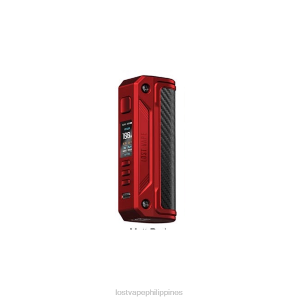 Lost Vape Manila - Lost Vape Thelema Solo 100W Mod Matte Red/Carbon Fiber 848X253
